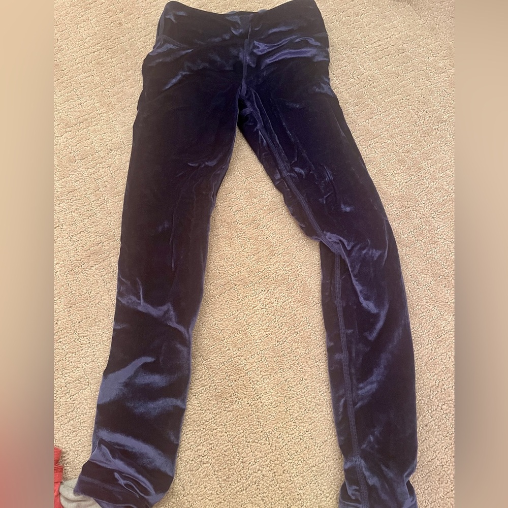 Athleta Girl High Rise Chit Chat Velvet Leggings 8-10
